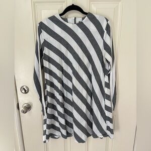 Toit Volant Cotton Striped Cotton Dress Size Medium